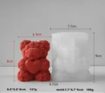 Heart Teddy Mould (Medium)
