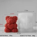 Heart Teddy Mould (Medium)