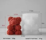 Bow Teddy Mould (Medium)